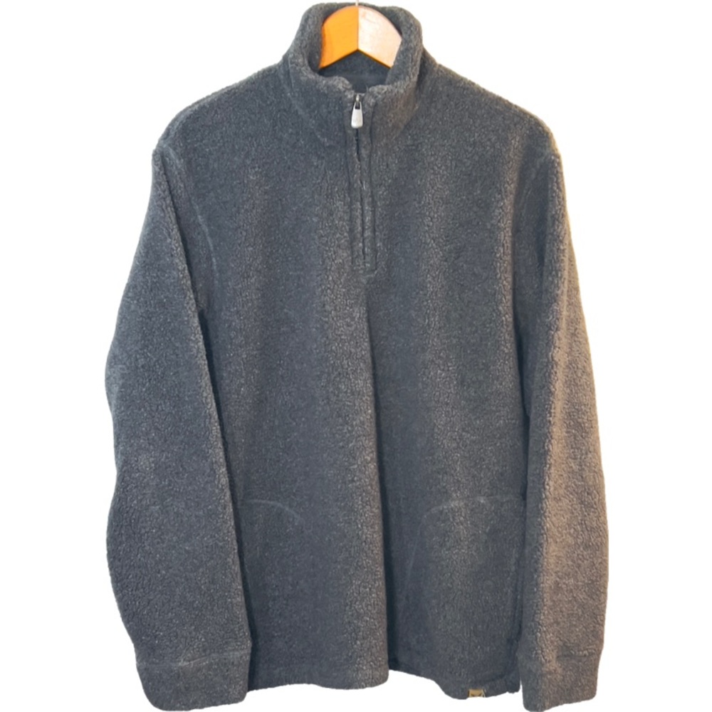 Arrow Jeans Gray Pile Fleece 1/4 Quarter Zip Pull Over Sweatshirt M